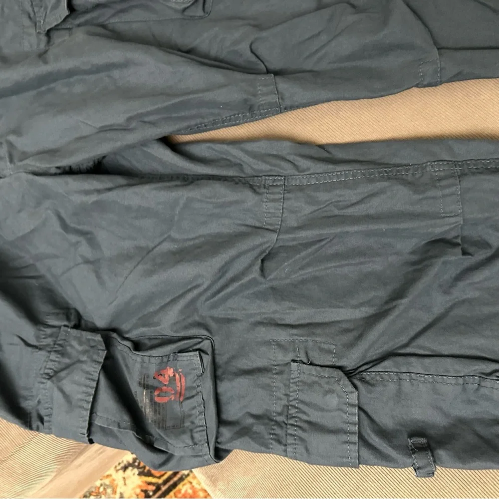 Surplus Tex Cargo Pants Mens 4XL (44x32) Navy Blue Drawstring Airborne Vtg Y2K - Picture 4 of 12